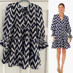 Pomander Place Navy Ikat Kenzo Dress